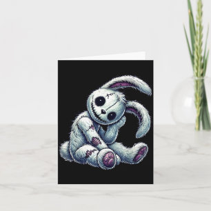 Zombie Bunny Stitched Easter gothic and Creepy Card