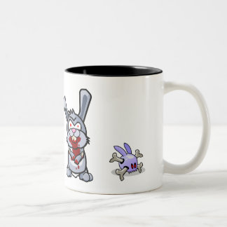 Zombie Bunny Two-Tone Coffee Mug