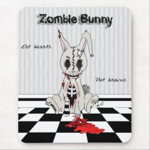 Zombie Bunny - with background Mouse Mat