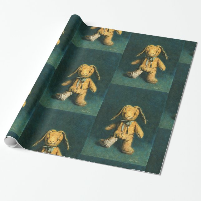 Zombie Bunny Wrapping Paper (Unrolled)