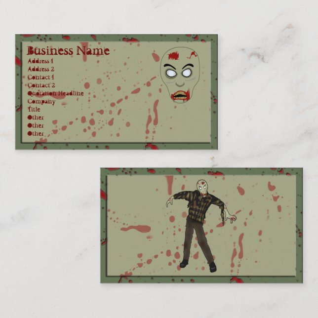 Zombie Business Cards v2 (Front/Back)