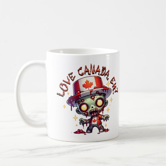Zombie Canada Day Coffee Mug (Left)