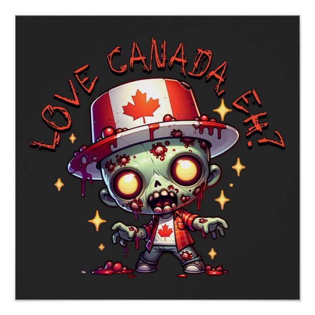 Zombie Canada Day Poster (Front)