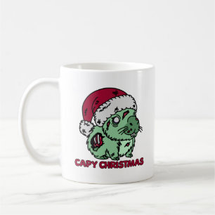 Zombie Capybara Christmas Coffee Mug