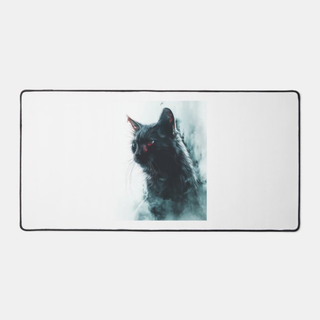Zombie Cat Apocalypse Desk Mat (Front)