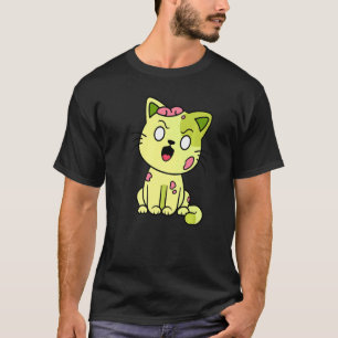 Zombie Cat Halloween Meow Cute Monster Graphic 1 T-Shirt