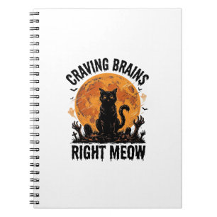 Zombie Cat Halloween Vintage Engraving Shirt Art_1 Notebook