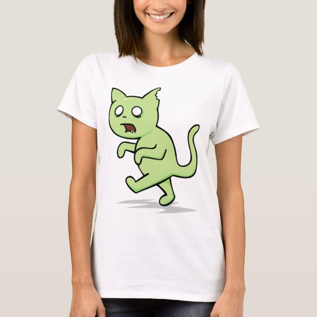 Zombie Cat Rises Again T-Shirt (Front)
