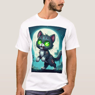 Zombie Cat  T-Shirt