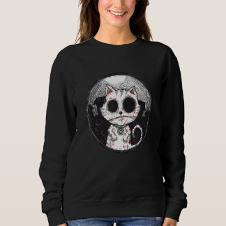 Zombie Cat   Zombie Cat  Halloween Sweatshirt