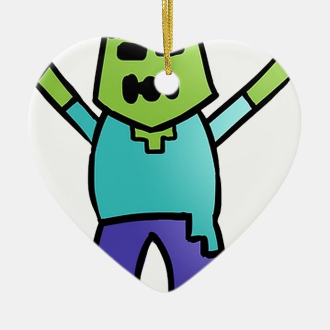 Zombie Ceramic Tree Decoration (Front)