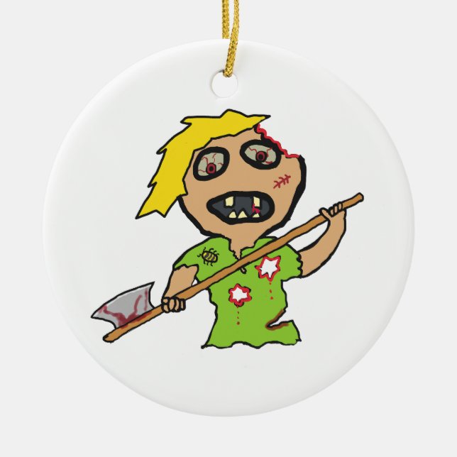 Zombie Ceramic Tree Decoration (Front)