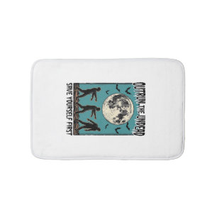 Zombie Chase Shirt Vintage Undead Escape Graphic_1 Bath Mat