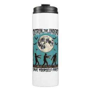 Zombie Chase Shirt Vintage Undead Escape Graphic_1 Thermal Tumbler
