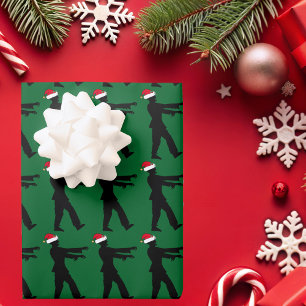 Zombie Christmas Cool Custom Horror Green Holiday Wrapping Paper Sheet