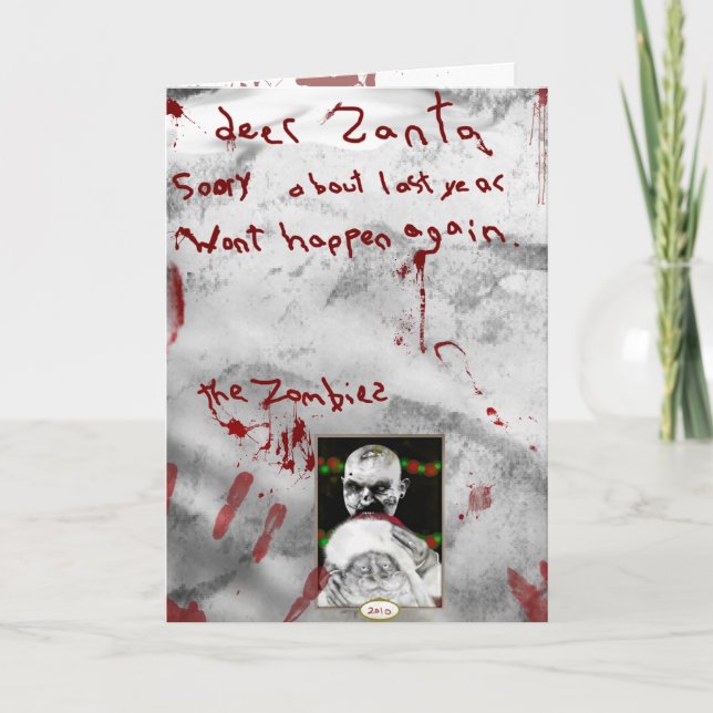 zombie christmas holiday card (Front)