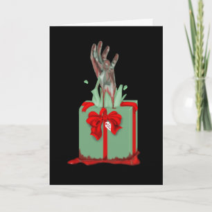 zombie christmas holiday card