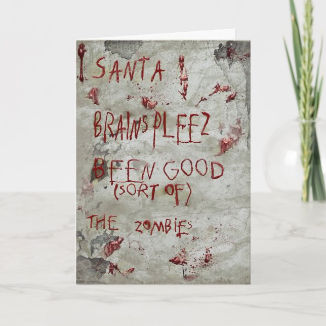 zombie christmas holiday card (Front)
