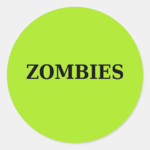 Zombie Classic Round Sticker