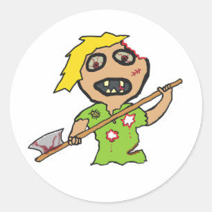 Zombie Classic Round Sticker
