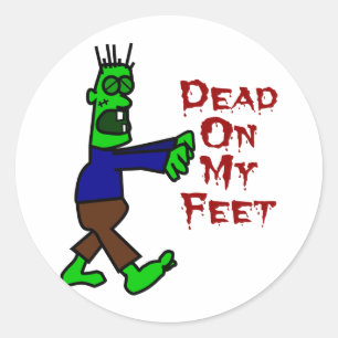 Zombie Classic Round Sticker