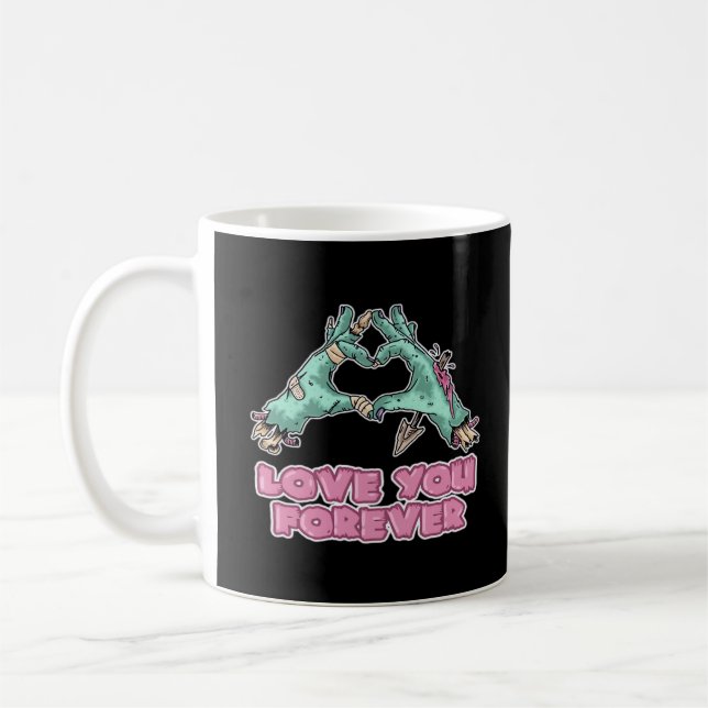 Zombie Classic - Skeleton Heart And Hands Coffee Mug (Left)