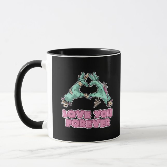Zombie Classic - Skeleton Heart And Hands Mug (Left)