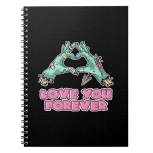 Zombie Classic - Skeleton Heart And Hands Notebook