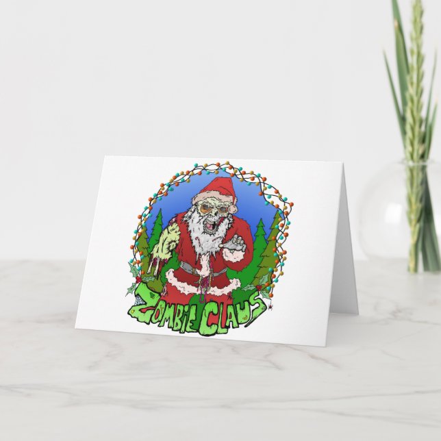 Zombie Claus Holiday Card (Front)
