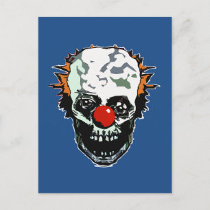 Zombie clown postcard