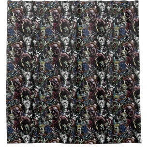 Zombie Cluster Shower Curtain