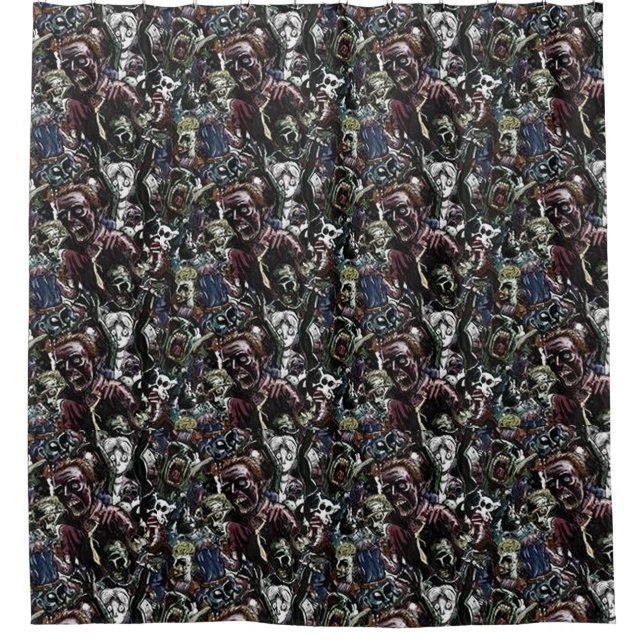 Zombie Cluster Shower Curtain (Front)