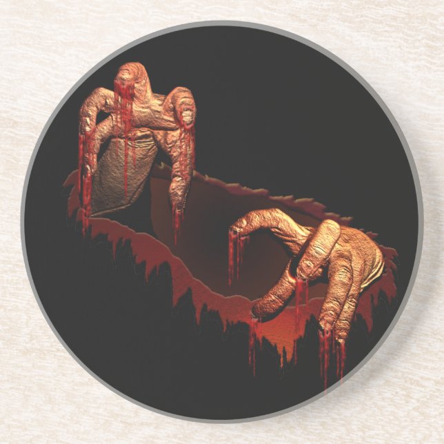 Zombie Coaster Gory Halloween Zombie Decor (Front)