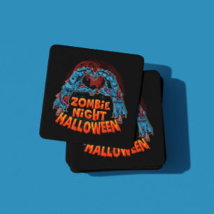 Zombie Coaster   Halloween Cork Drink Coaster