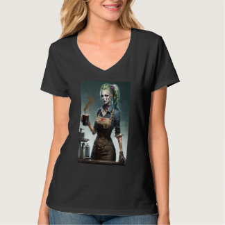 Zombie Coffee Barista   Zombies In Everyday Life S T-Shirt