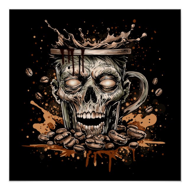 Zombie Coffee Poster (Front)