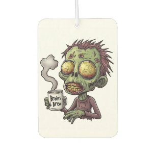 Zombie Coffee Time Car Air Freshener