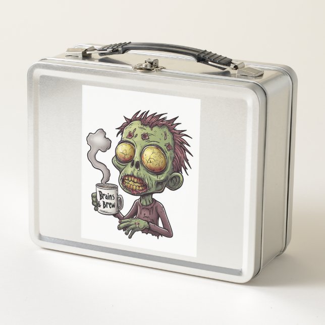  Zombie Coffee Time Metal Lunch Box (Front)