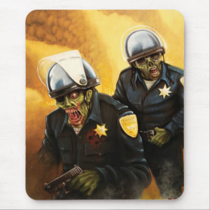 Zombie Cops Mouse Mat