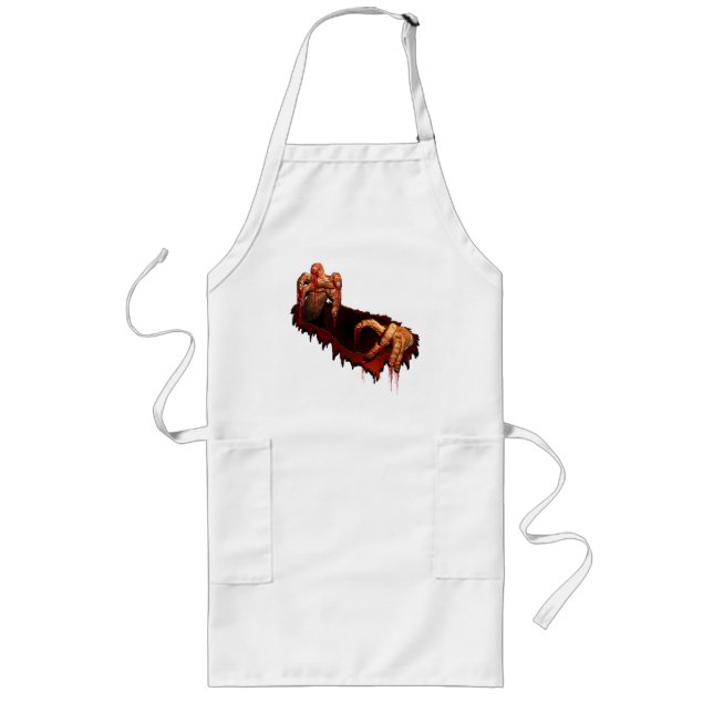 Zombie Costume Halloween Aprons Pumpkin Apparel (Front)