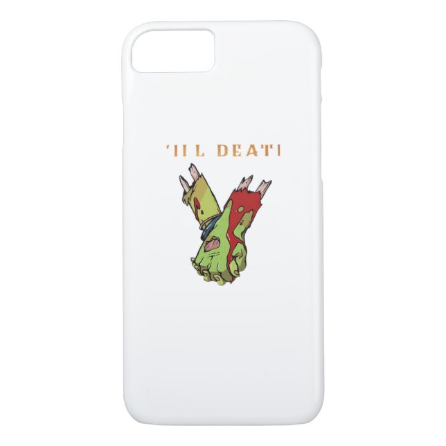 Zombie Couple Till Death Do Us Part Classic Case-Mate iPhone Case (Back)