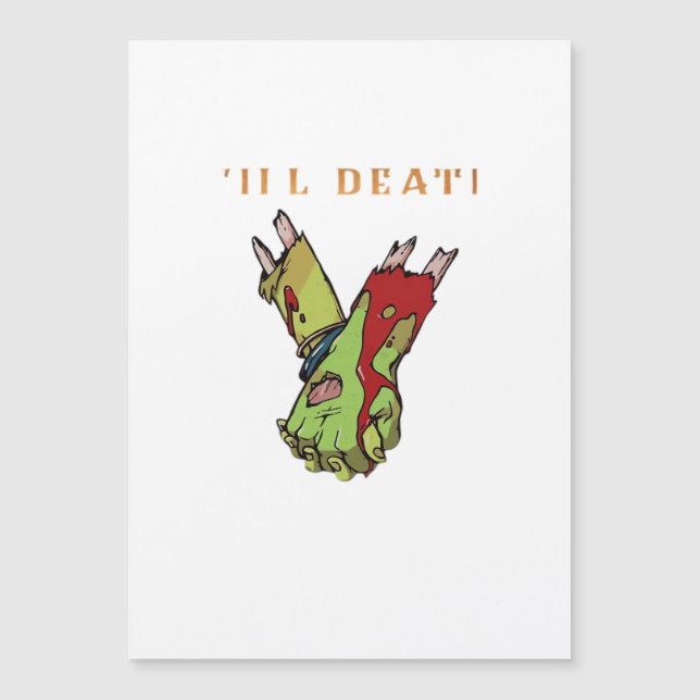 Zombie Couple Till Death Do Us Part Classic Style (Front)
