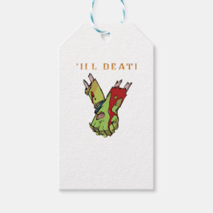 Zombie Couple Till Death Do Us Part Classic Style Gift Tags