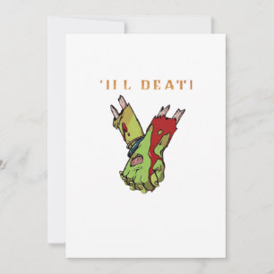 Zombie Couple Till Death Do Us Part Classic Style Holiday Card