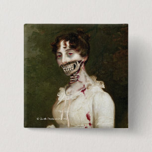 Zombie Cover 15 Cm Square Badge