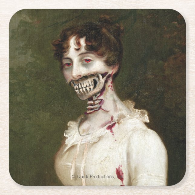 Zombie Cover Square Paper Coaster (Front)