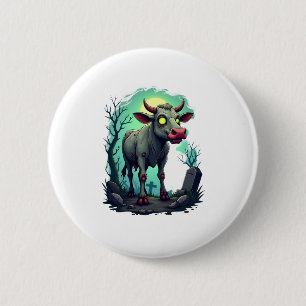 Zombie Cow Apocalypse 6 Cm Round Badge
