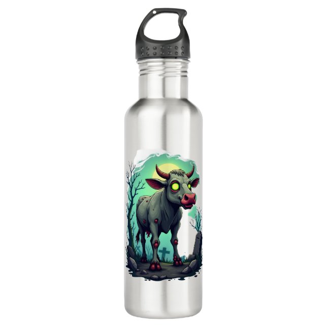 Zombie Cow Apocalypse 710 Ml Water Bottle (Front)