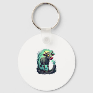 Zombie Cow Apocalypse Key Ring