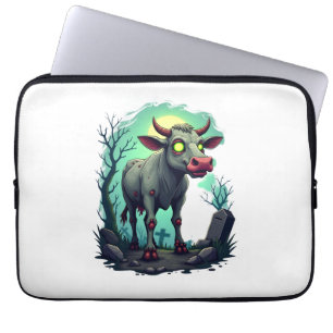 Zombie Cow Apocalypse Laptop Sleeve